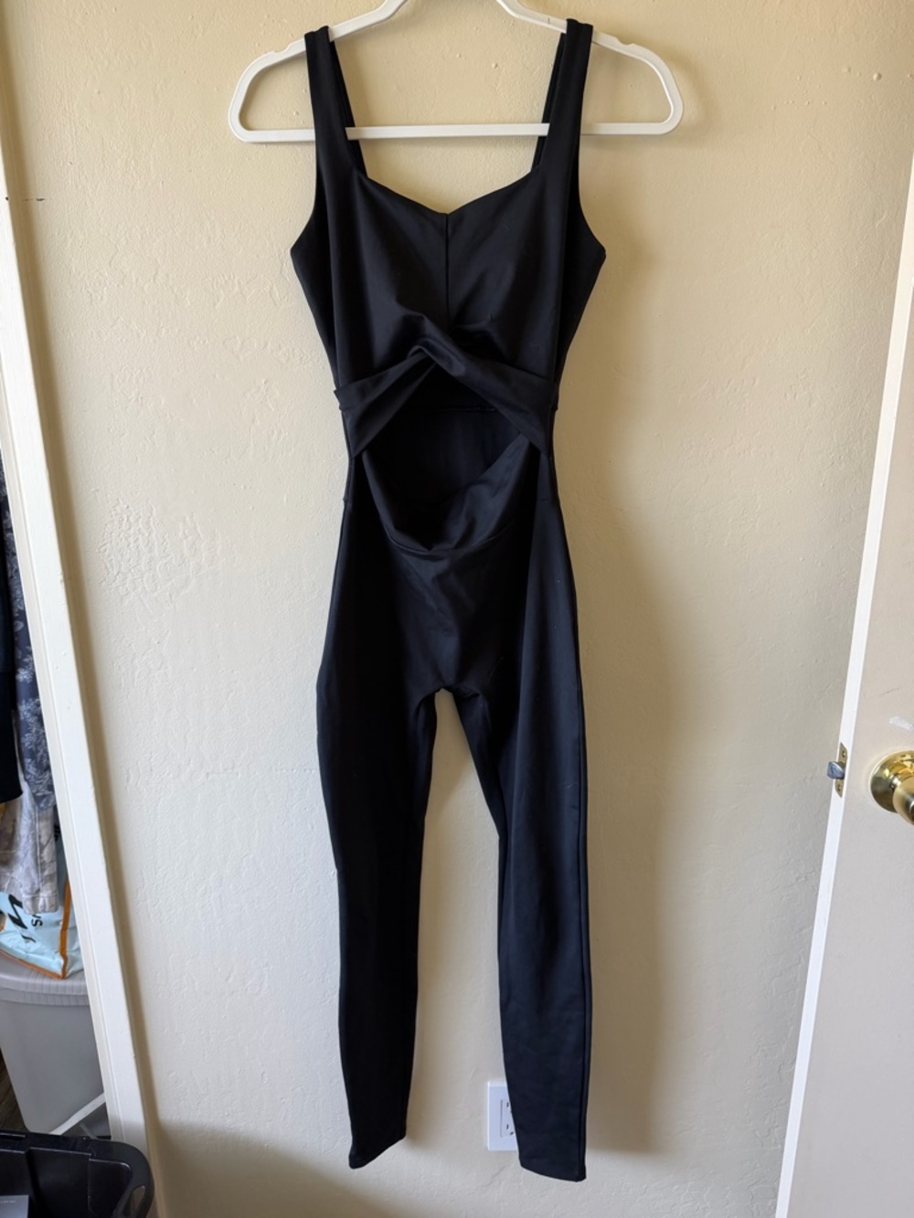 girlfriend‎ collective Black Twist-Front Jumpsuit size small
